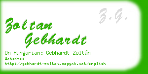 zoltan gebhardt business card